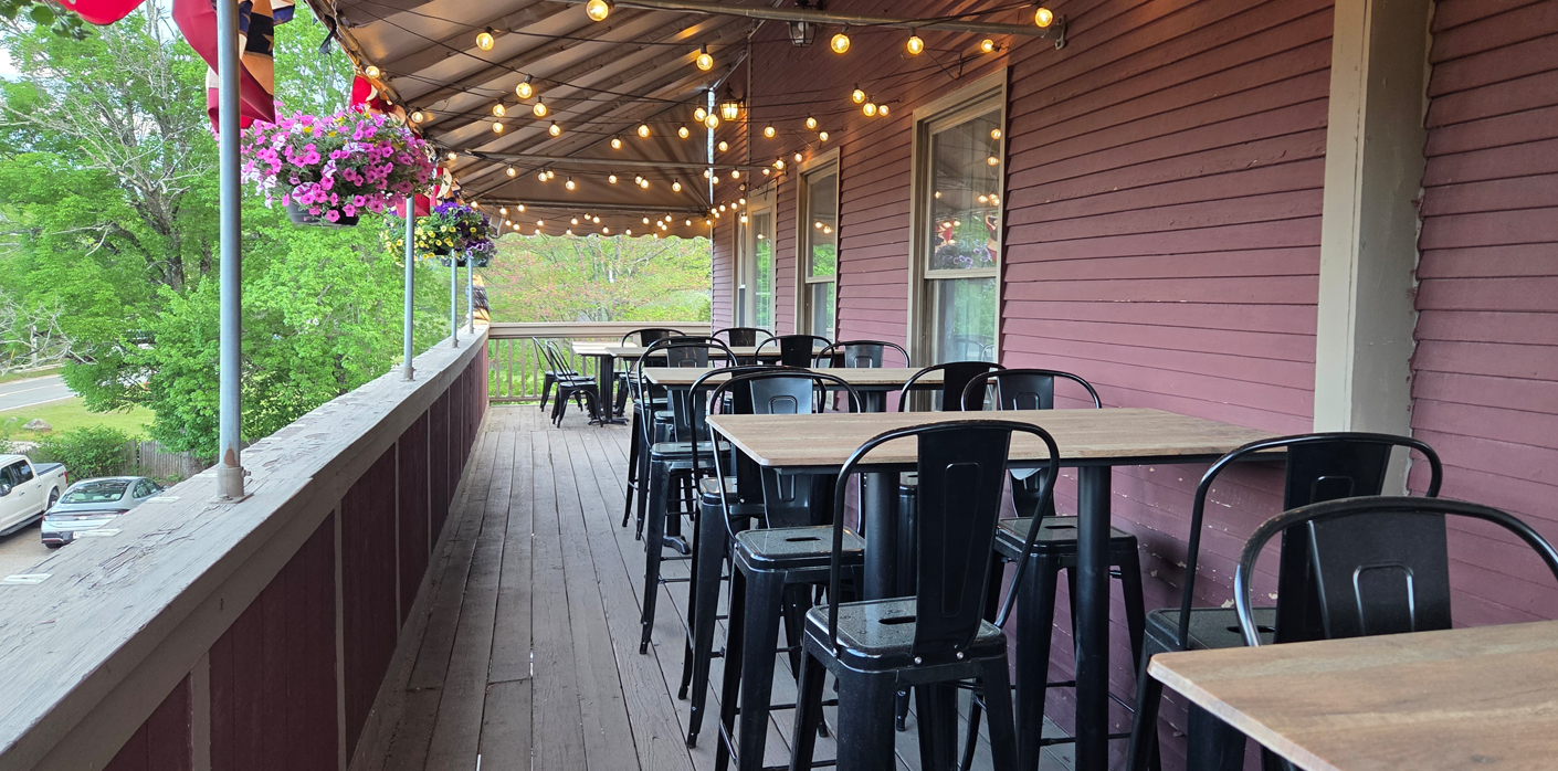 Eaglebrook Saloon outdoor Balcony Dinine!