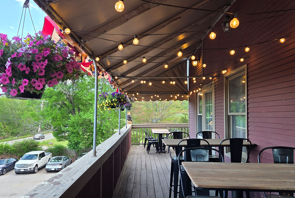 Eaglebrook Saloon's outdoor balcony dining!